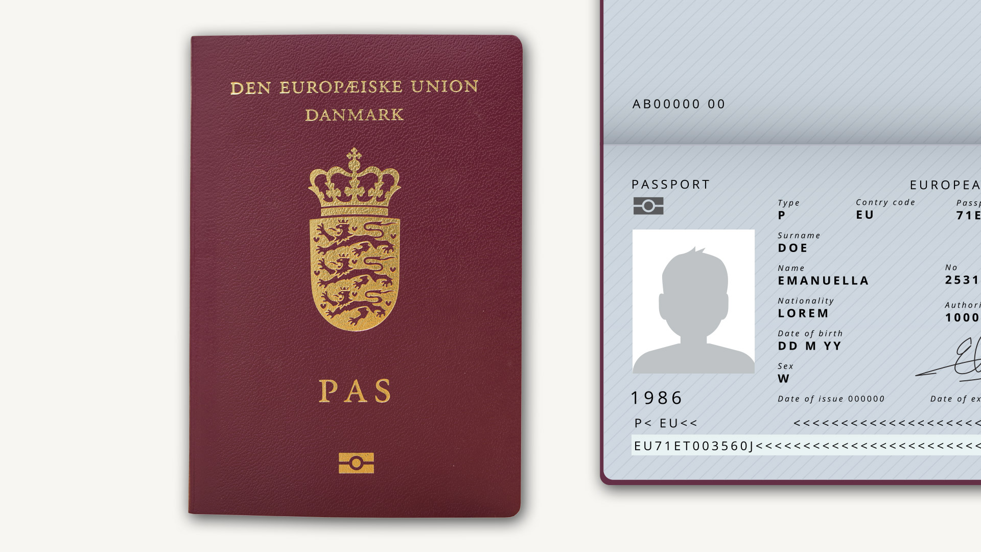 Dansk pas og pasfoto
